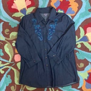 LAURA SCOTT WOMEN’S JEAN SHIRT